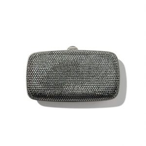 JUDITH LIEBER SWAROVSKI CRYSTAL Classic Micro mini Clutch Bag smoke gray Amazing